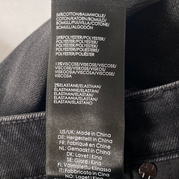 Liverpool Jeans Women 6/28 Cavalier Black The Straight Distressed Raw Frayed Hem - Picture 10 of 16